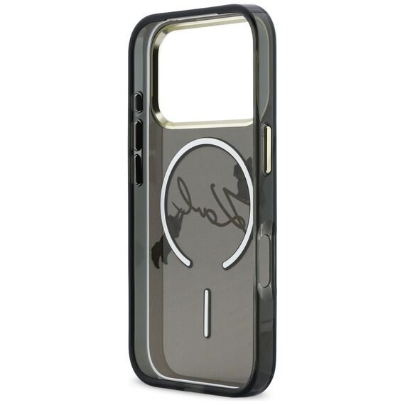 Karl Lagerfeld IML Choupettes Karl Script Logo MagSafe Case for iPhone 17 Pro Max - Black