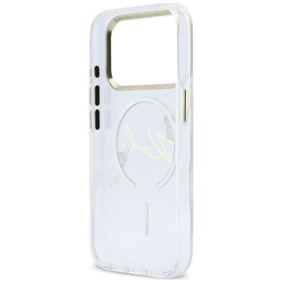 Karl Lagerfeld IML Choupettes Karl Script Logo MagSafe Case for iPhone 17 Pro Max - Clear