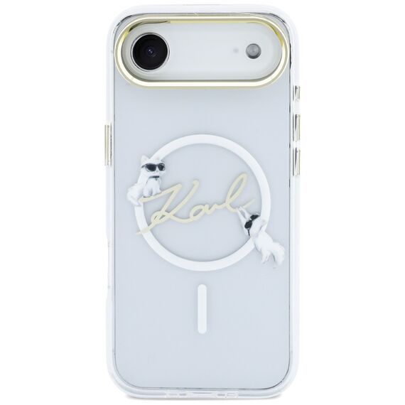 Karl Lagerfeld IML Choupettes Karl Script Logo MagSafe iPhone Air Case - Clear