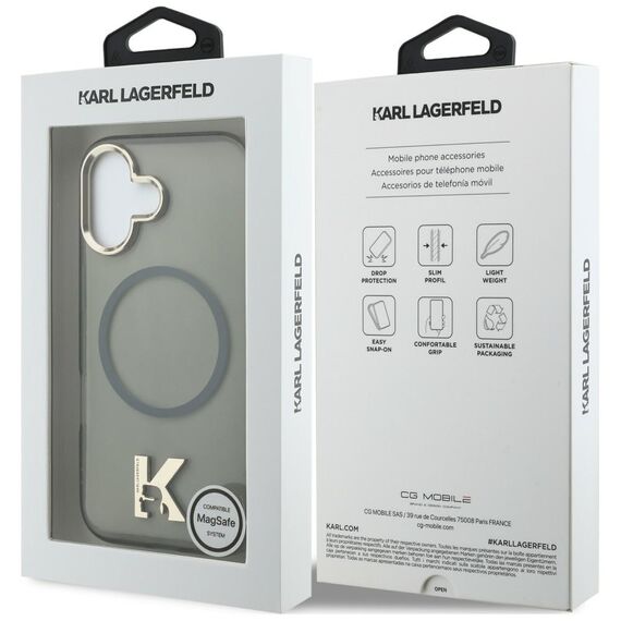 Karl Lagerfeld IML K Head Logo MagSafe Case for iPhone 17 - Black