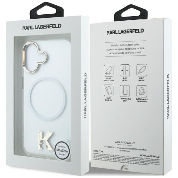 Karl Lagerfeld IML K Head Logo MagSafe Case for iPhone 17 - Clear