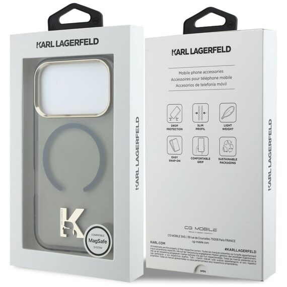 Karl Lagerfeld IML K Head Logo MagSafe Case for iPhone 17 Pro - Black