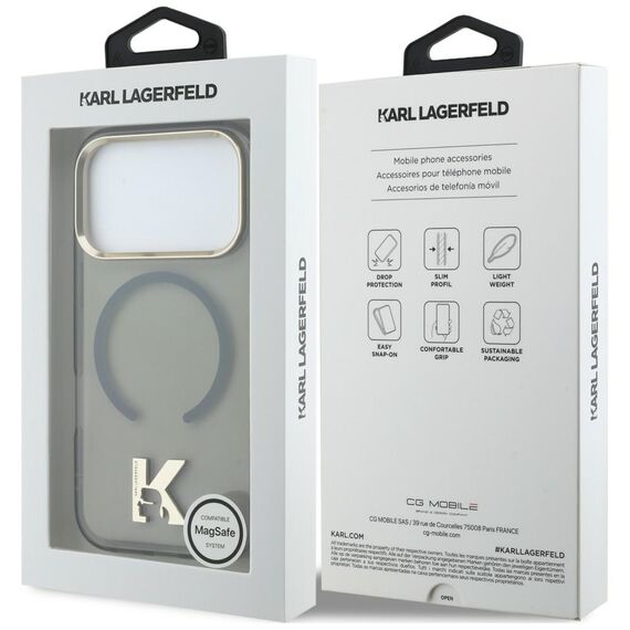 Karl Lagerfeld IML K Head Logo MagSafe Case for iPhone 17 Pro Max - Black