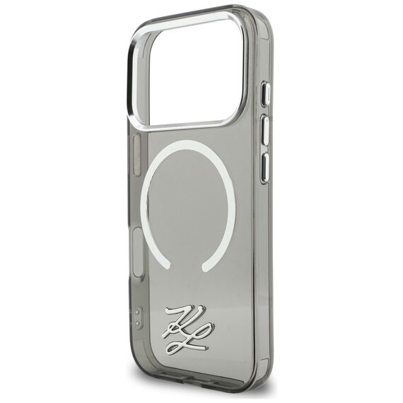 Karl Lagerfeld IML KL Script Logo MagSafe Case for iPhone 17 Pro Max - Black