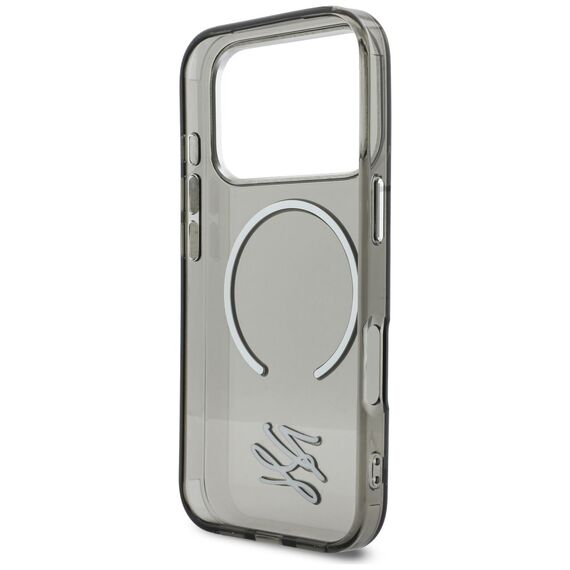 Karl Lagerfeld IML KL Script Logo MagSafe Case for iPhone 17 Pro Max - Black