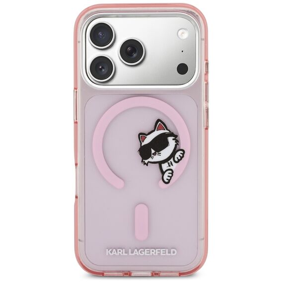 Karl Lagerfeld IML Peekaboo MagSafe Case for iPhone 17 Pro - Pink