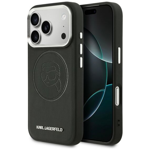 Karl Lagerfeld K Head Point Logo MagSafe Case for iPhone 17 Pro - Black