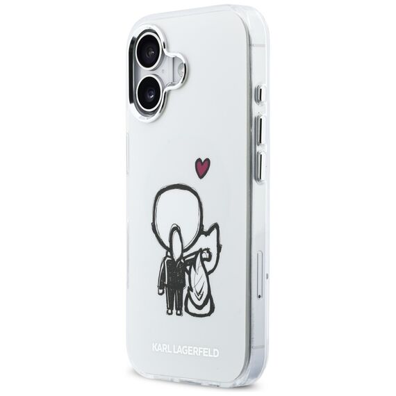 Karl Lagerfeld Karl &amp; Choupette Back MagSafe Case for iPhone 17 - Clear