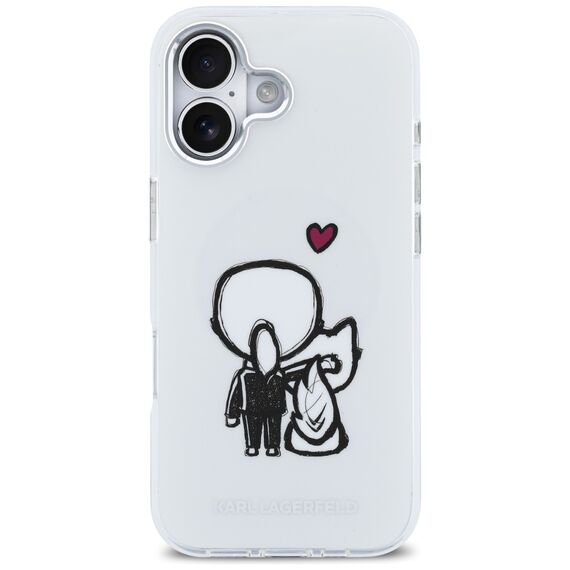 Karl Lagerfeld Karl &amp; Choupette Back MagSafe Case for iPhone 17 - Clear