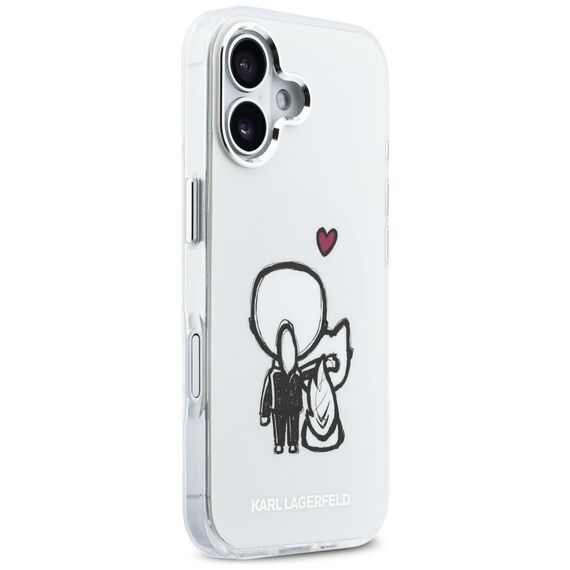 Karl Lagerfeld Karl &amp; Choupette Back MagSafe Case for iPhone 17 - Clear