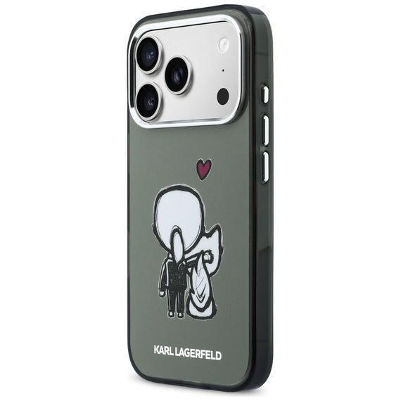 Karl Lagerfeld Karl &amp; Choupette Back MagSafe Case for iPhone 17 Pro - Black