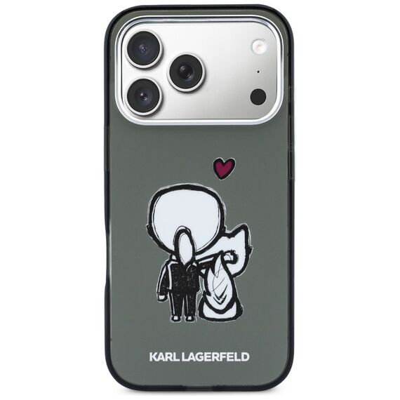 Karl Lagerfeld Karl &amp; Choupette Back MagSafe Case for iPhone 17 Pro - Black