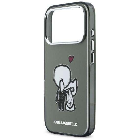 Karl Lagerfeld Karl &amp; Choupette Back MagSafe Case for iPhone 17 Pro - Black