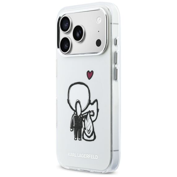 Karl Lagerfeld Karl &amp; Choupette Back MagSafe Case for iPhone 17 Pro - Clear