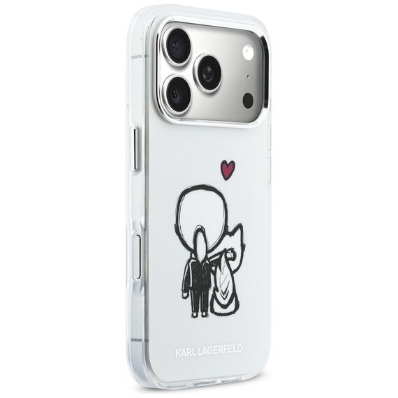 Karl Lagerfeld Karl &amp; Choupette Back MagSafe Case for iPhone 17 Pro - Clear