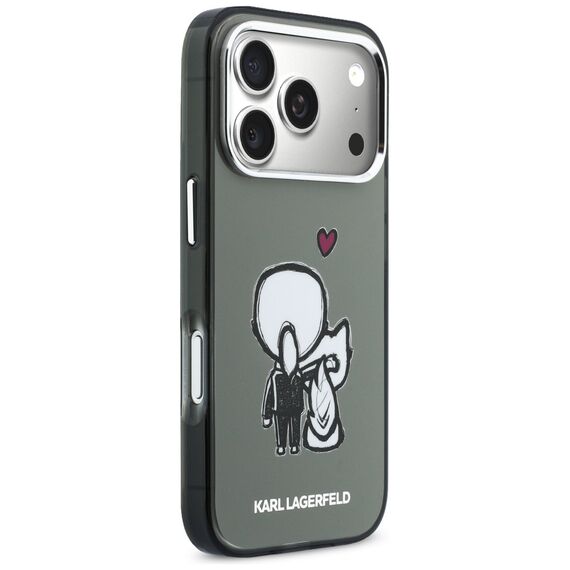 Karl Lagerfeld Karl &amp; Choupette Back MagSafe Case for iPhone 17 Pro Max - Black