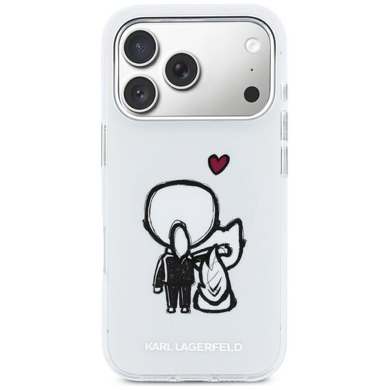 Karl Lagerfeld Karl &amp; Choupette Back MagSafe Case for iPhone 17 Pro Max - Clear