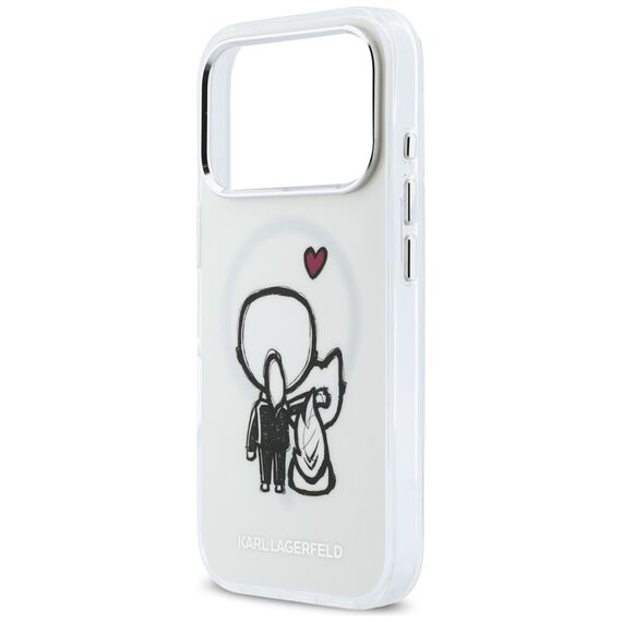 Karl Lagerfeld Karl &amp; Choupette Back MagSafe Case for iPhone 17 Pro Max - Clear