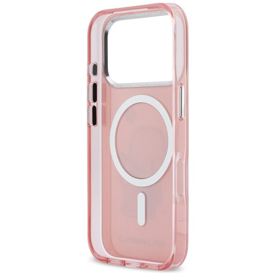 Karl Lagerfeld Karl &amp; Choupette Back MagSafe Case for iPhone 17 Pro - Pink
