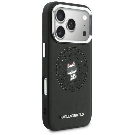 Karl Lagerfeld Point &amp; Choupette Sketch MagSafe Case for iPhone 17 Pro Max - Black