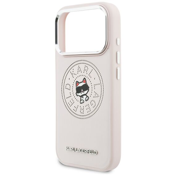 Karl Lagerfeld Point &amp; Choupette Sketch MagSafe Case for iPhone 17 Pro Max - Pink