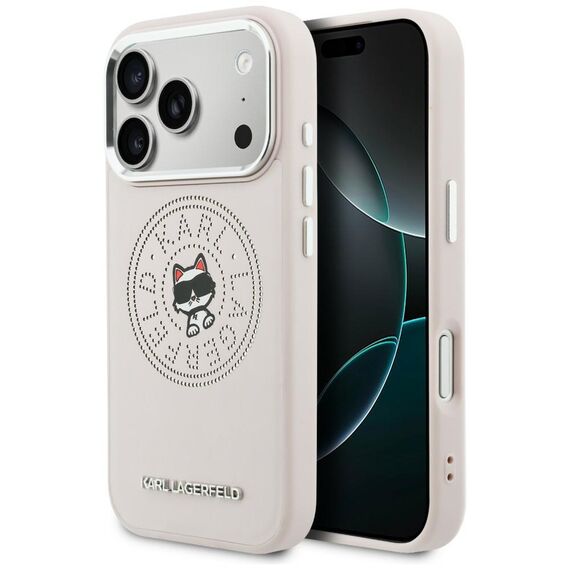 Karl Lagerfeld Point &amp; Choupette Sketch MagSafe Case for iPhone 17 Pro - Pink