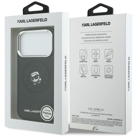 Karl Lagerfeld Point &amp; Karl Sketch MagSafe Case for iPhone 17 Pro - Black