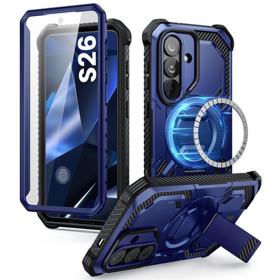Supcase ArmorBox Mag MagSafe Case for Samsung Galaxy S26 - Navy Blue and Black