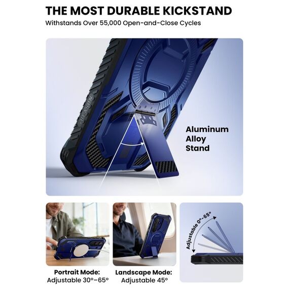 Supcase ArmorBox Mag MagSafe Case for Samsung Galaxy S26 - Navy Blue and Black