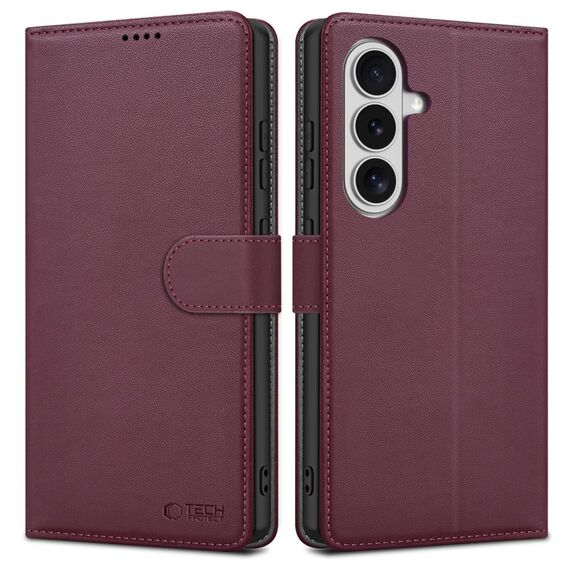 Tech-Protect Wallet Case for Samsung Galaxy S26 - Burgundy | Techbox