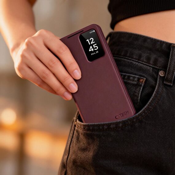 Tech-Protect Wallet Case for Samsung Galaxy S26+ - Burgundy - Uncategorized Cases (2) - Cases - Techbox