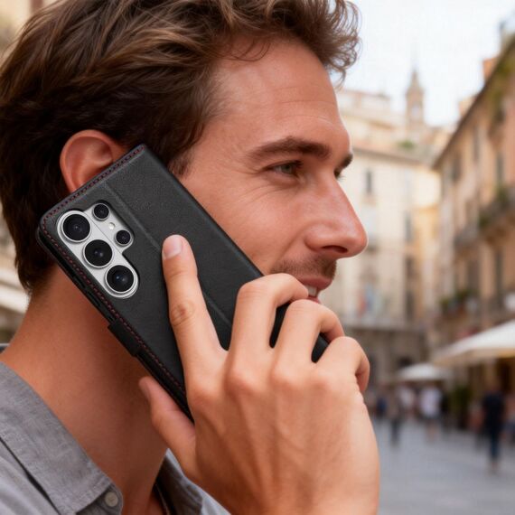Tech-Protect Wallet Case for Samsung Galaxy S26 Ultra - Black and Red | Techbox