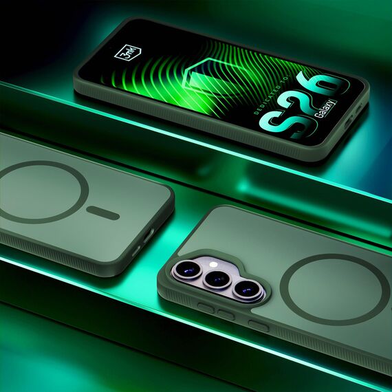 Etui 3mk Smoke MagCase na Samsung Galaxy S26 - zielone