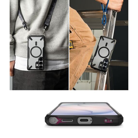 Ringke Fusion X Magnetic MagSafe Case for Samsung Galaxy S26 Ultra - Clear Black