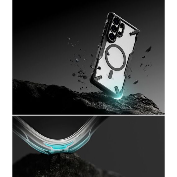 Ringke Fusion X Magnetic MagSafe Case for Samsung Galaxy S26 Ultra - Clear Black