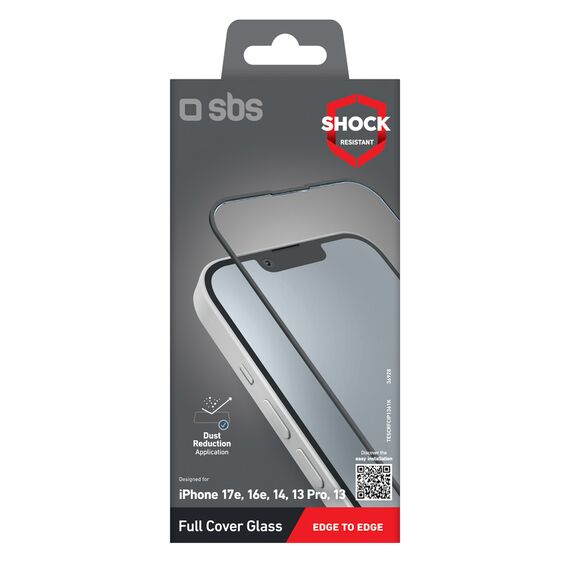 SBS Full Cover Tempered Glass for iPhone 13/13 Pro/14/16e/17e | Techbox