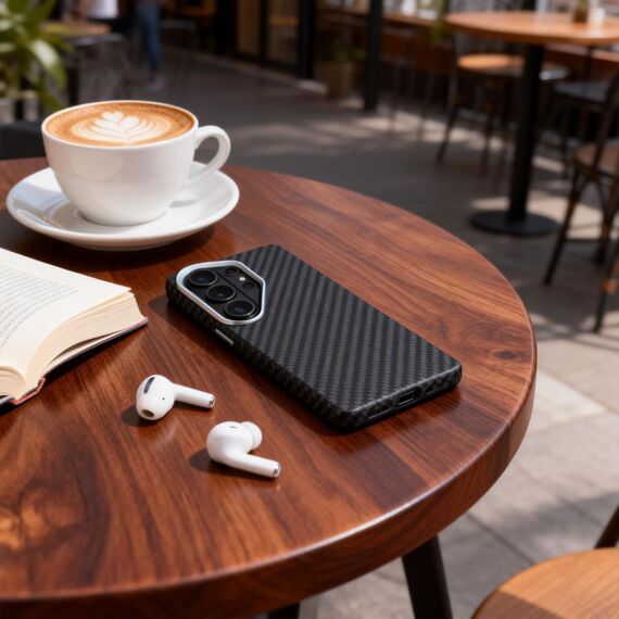 Tech-Protect Ion Carbon MagSafe Case for Samsung Galaxy S26 Ultra - Black and Silver