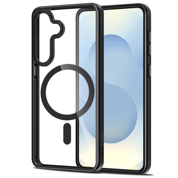 Tech-Protect Magmat MagSafe Case for Samsung Galaxy S26+ - Transparent Black