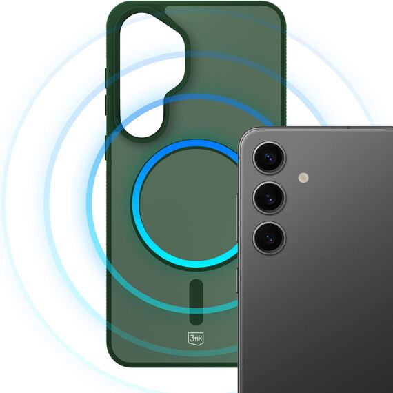 3mk Smoke MagCase for Samsung Galaxy S24 - Green-Translucent