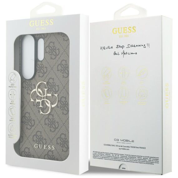 Guess 4G Big Metal Logo Case for Samsung Galaxy S26 Ultra - Brown