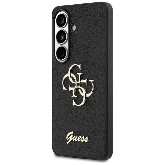 Guess Fixed Glitter Big 4G Metal Logo case for Samsung Galaxy S26 - black