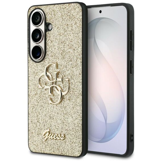 Guess Fixed Glitter Big 4G Metal Logo case for Samsung Galaxy S26 - gold