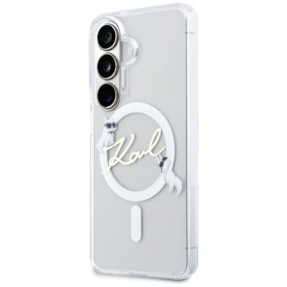 Karl Lagerfeld IML KC Script MagSafe Case for Samsung Galaxy S26 - Transparent