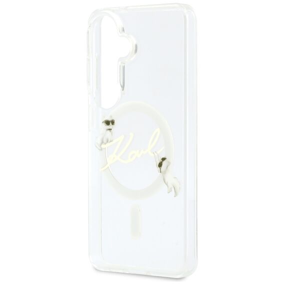 Karl Lagerfeld IML KC Script MagSafe Case for Samsung Galaxy S26 - Transparent