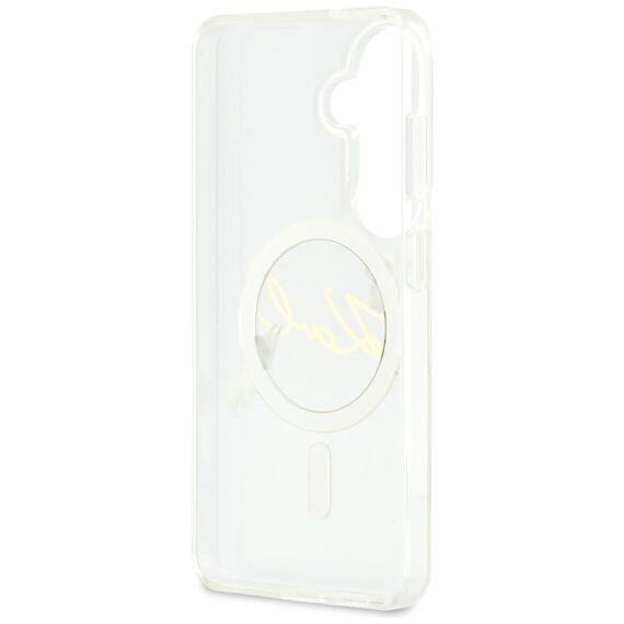 Karl Lagerfeld IML KC Script MagSafe Case for Samsung Galaxy S26 - Transparent