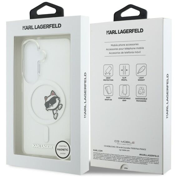 Karl Lagerfeld IML Peekaboo Choupette MagSafe Case for Samsung Galaxy S26 - Transparent