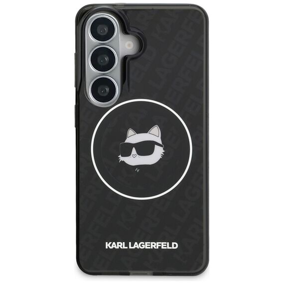 Karl Lagerfeld IML Repeated Choupette MagSafe Case for Samsung Galaxy S26 - Black