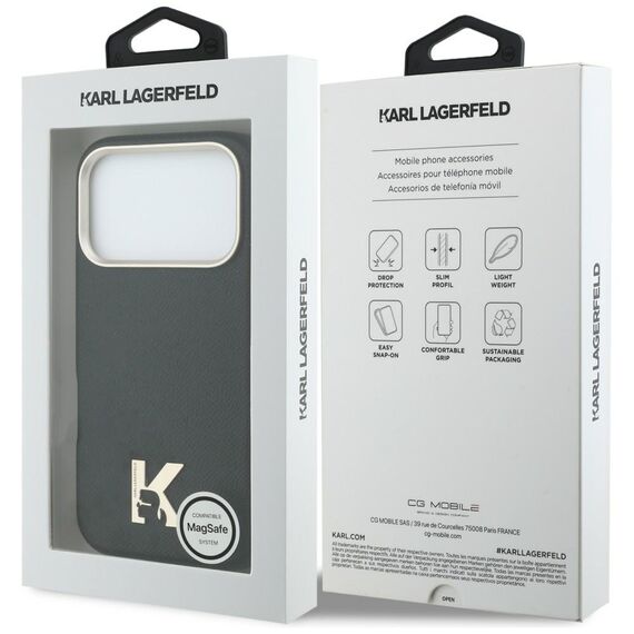 Karl Lagerfeld Karl Head Logo MagSafe Case for iPhone 17 Pro - Black