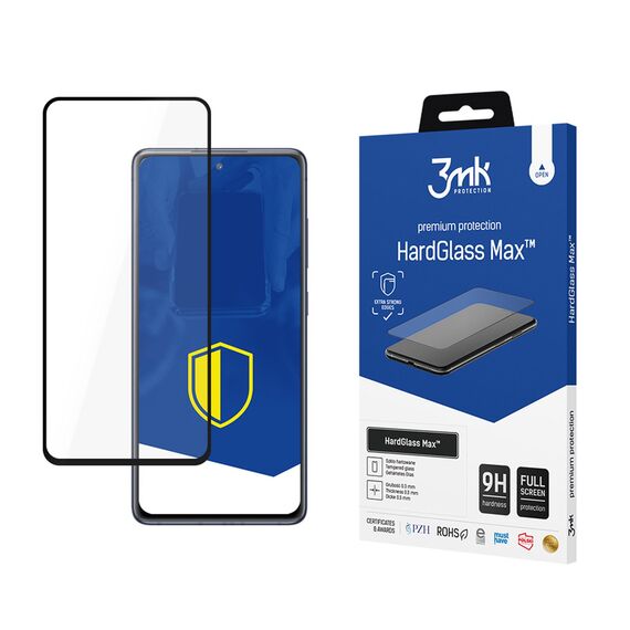 Reinforced Full Coverage Tempered Glass 3mk HardGlass Max Black for Samsung Galaxy S20 FE 5G / S20 Lite