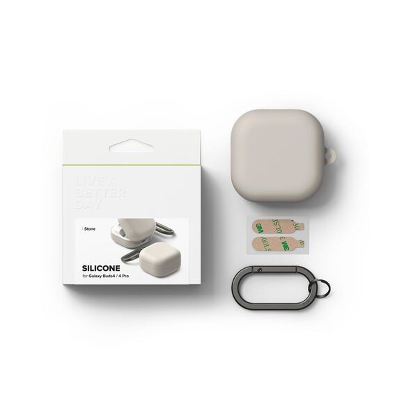 Ringke Silicone Case for Samsung Galaxy Buds 4 / 4 Pro - Beige